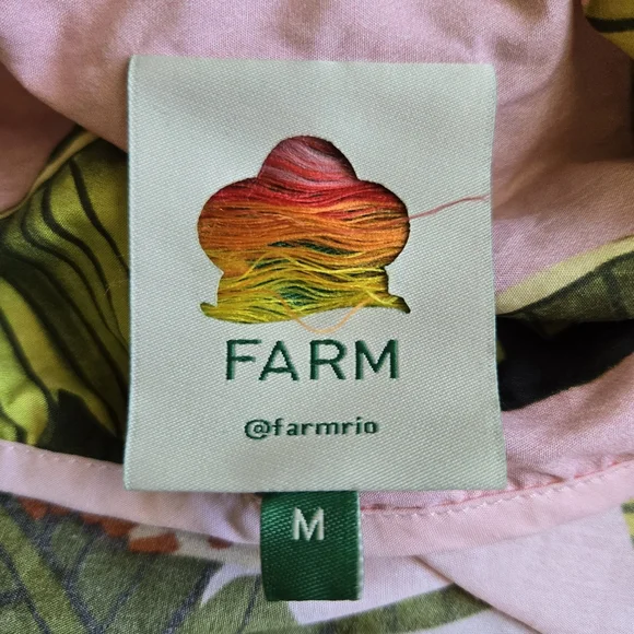 Farm Rio Banana Leaves V-Neck Mini Dress - Picture 12 of 14